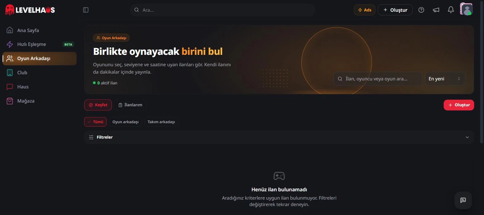 LevelHaus — Oyun Arkadaşı